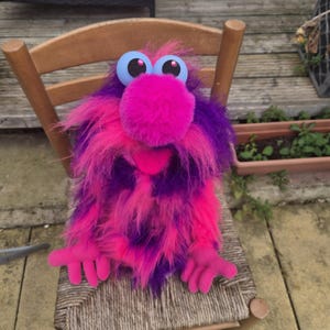 Fluffy pinky gorgeous monster puppet
