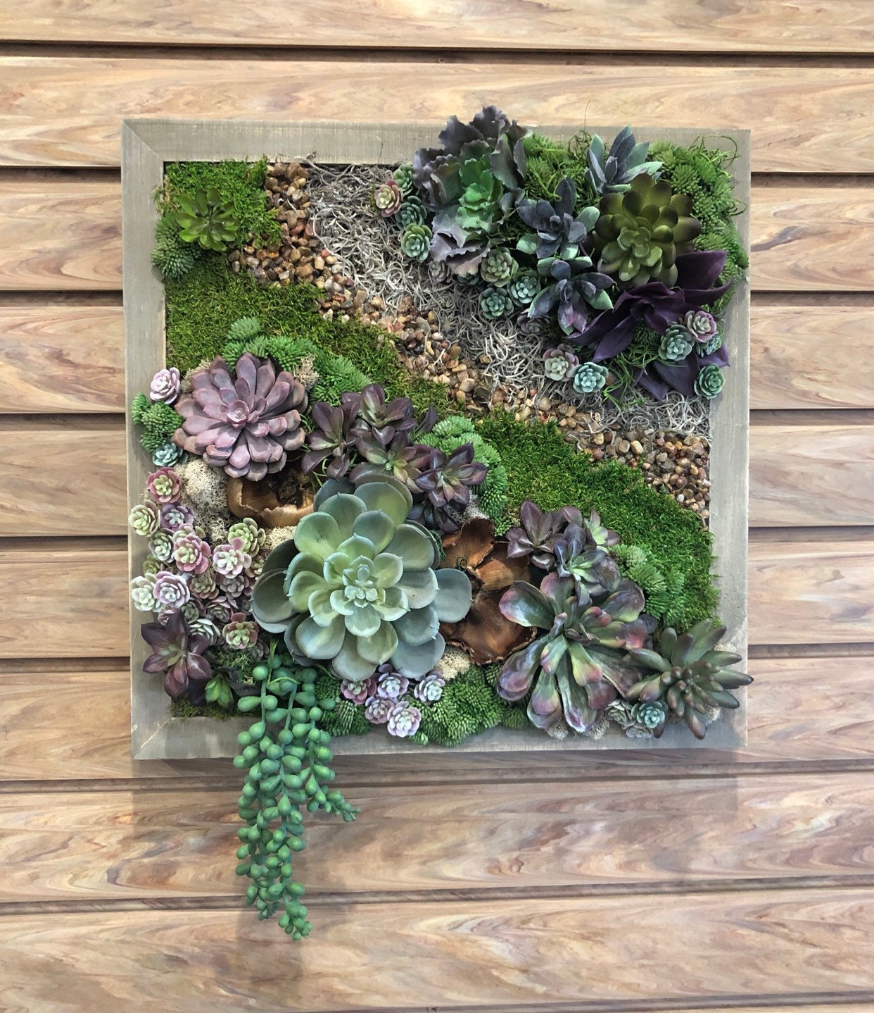 16" X 16" Vertical Garden, Vertical Garden, Wall Decor, Faux Succulent Wall  Decor, Succulent Wall Art. - Etsy