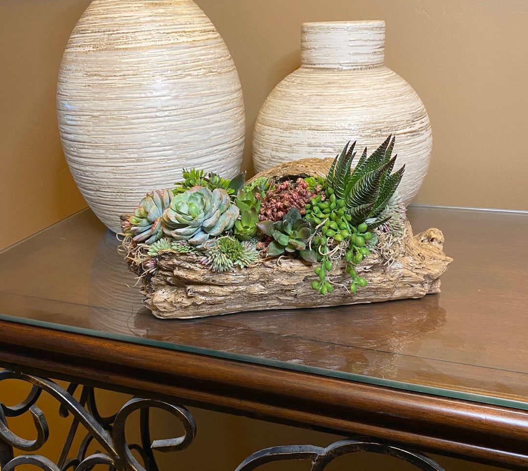 Faux Succulent Centerpiece, Faux Succulent Garden, Succulent Decor