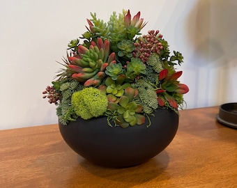 Faux Succulent Decor. Faux Succulent Arrangement. Succulent Centerpiece. Tabletop decor. Centerpiece.