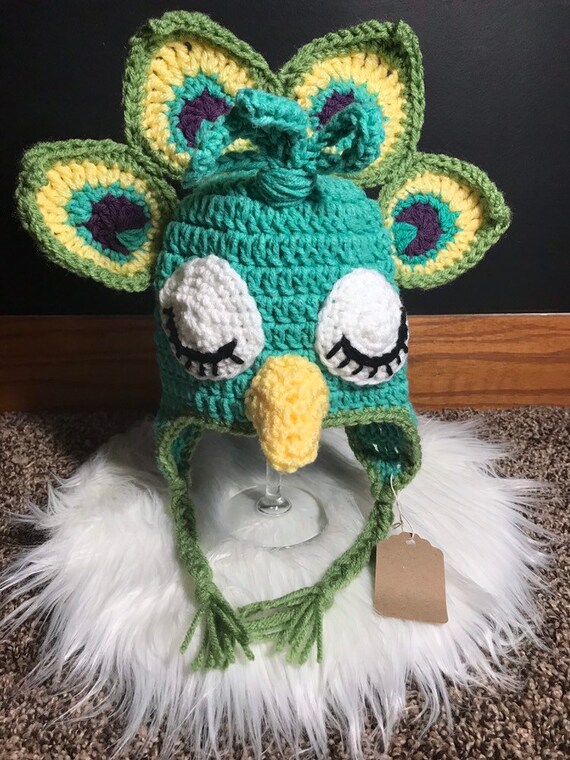 Crochet Bucket Hat | Aqua & Peacock Crochet Bucket Hat with Ruffles Pattern | TikTok main image 3