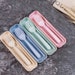 Best Seller_Eco Portable Reusable Travel Wheat Straw Cutlery Set with Box 