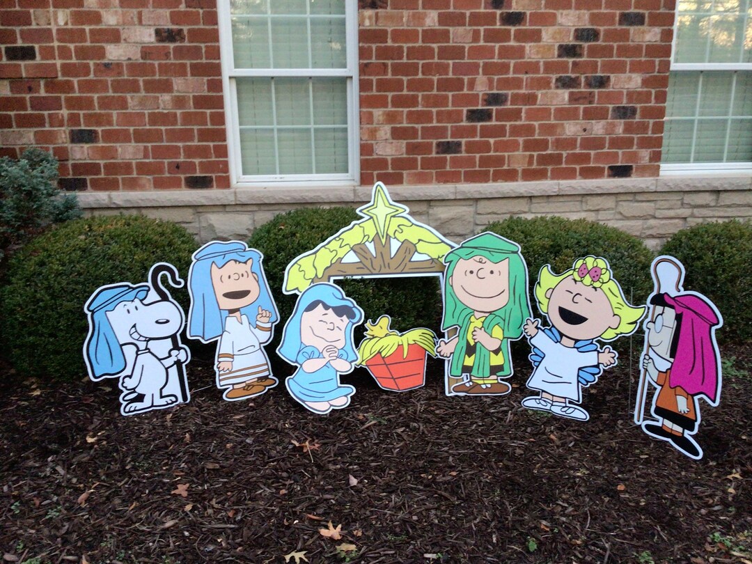 Peanuts Christmas Nativity Yard Sign Etsy