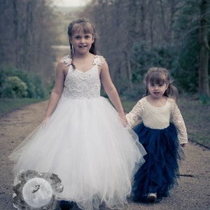 Bridesmaid Dress Long British Classic english Dotty Flower Girl