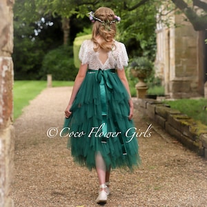 Emerald green and white dress shop