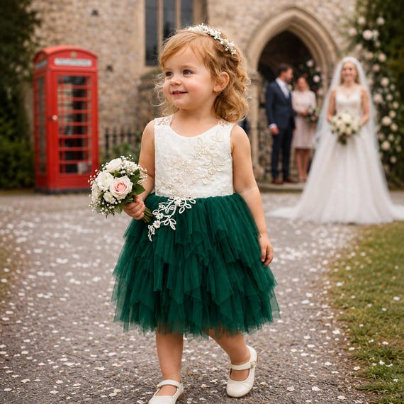 vintage junior bridesmaid dresses Rustic Bohemian Flower Girl Dress She features a square