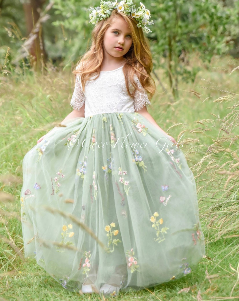 sage green jr bridesmaid dresses Sage Bridesmaid Dress Chiffon Size Medium