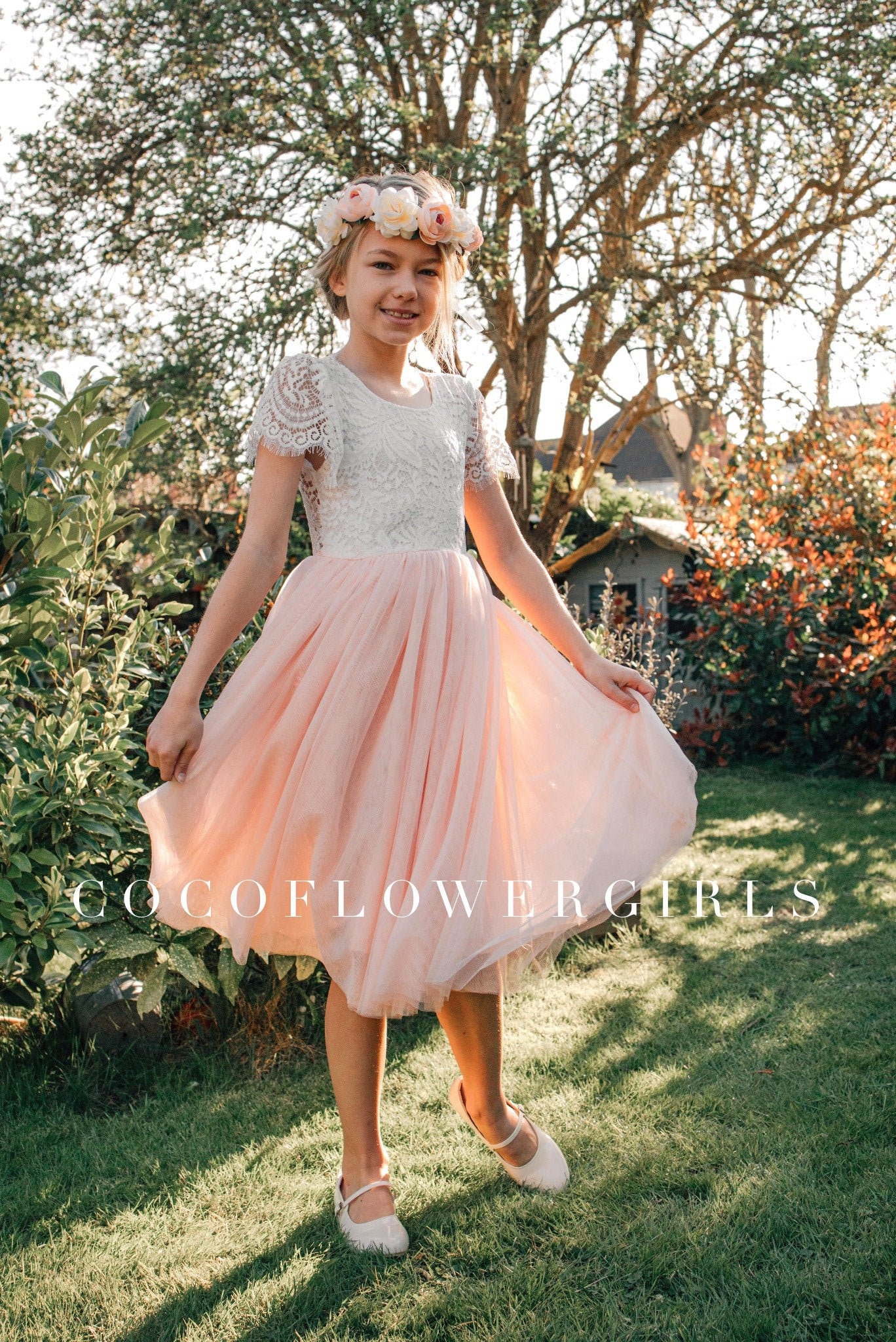 Peach Blush Kawaii Princess Chiffon Dress