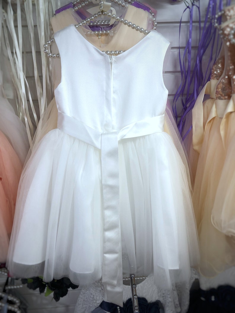 White Classic Grecian Flower Girl