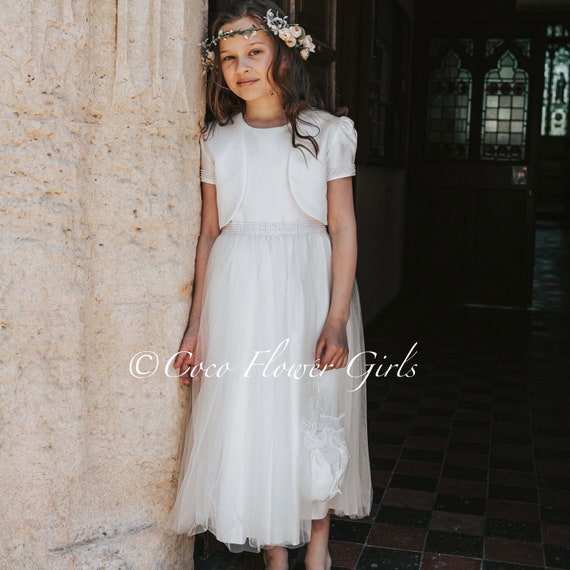 Classic Diamante and Faux Pearl Sash Junior Bridesmaid Flower Girl