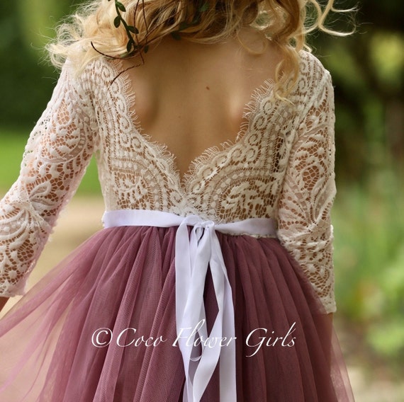 Mauve lace bridesmaid best sale dresses