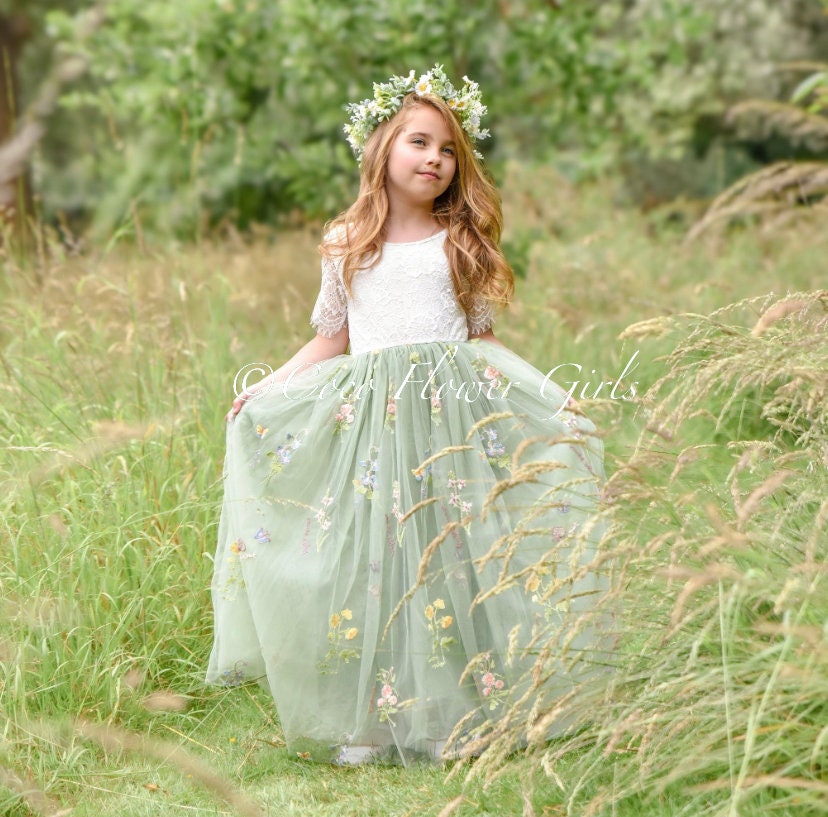 sage green junior bridesmaid dresses Azazie A-Line/Princess Scoop Neck Floor-Length Chiffon Junior Bridesmaid Dresses