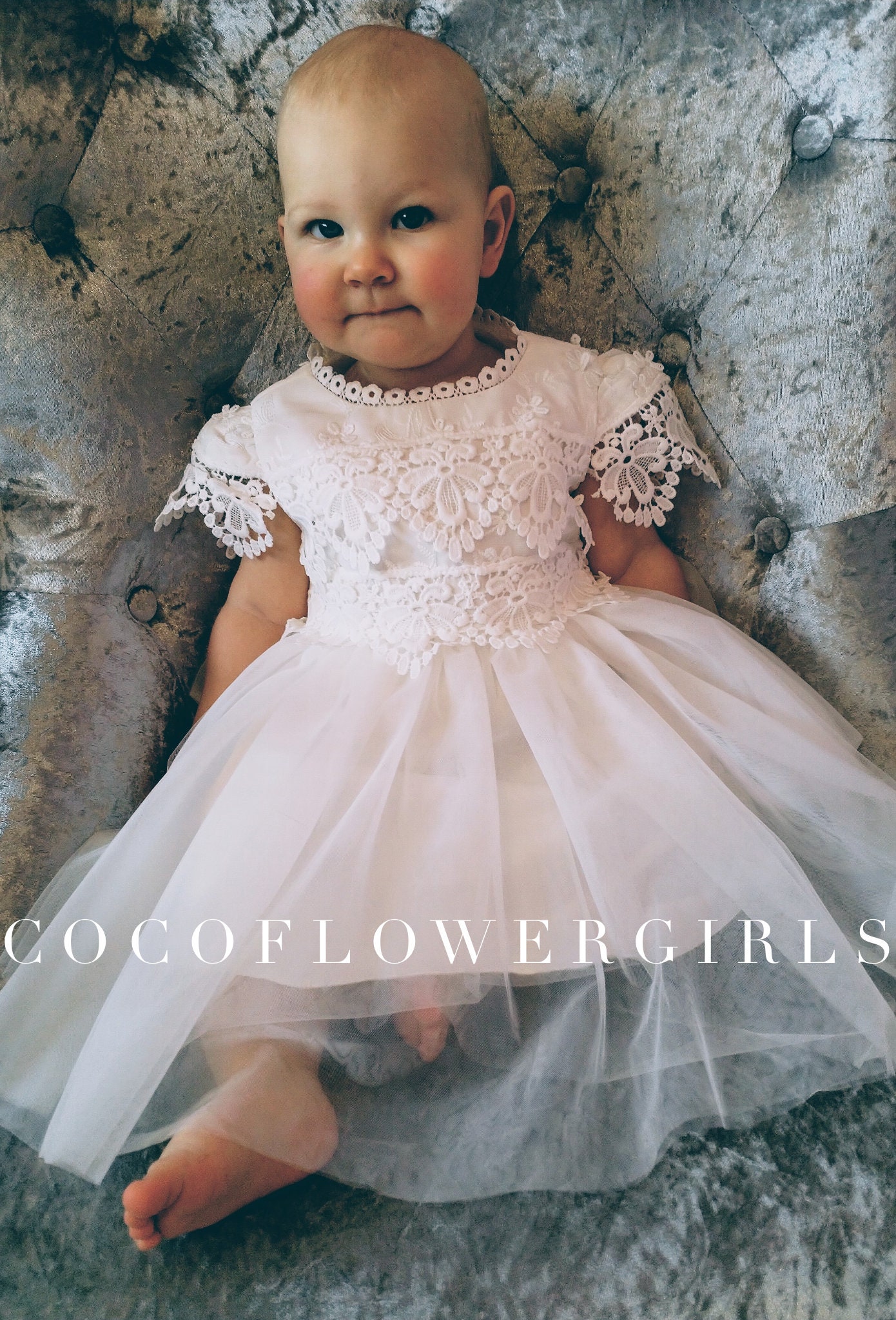 Little Angel Christening Baptism Dress White or Ivory Etsy UK