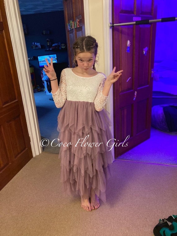 mauve boho dress