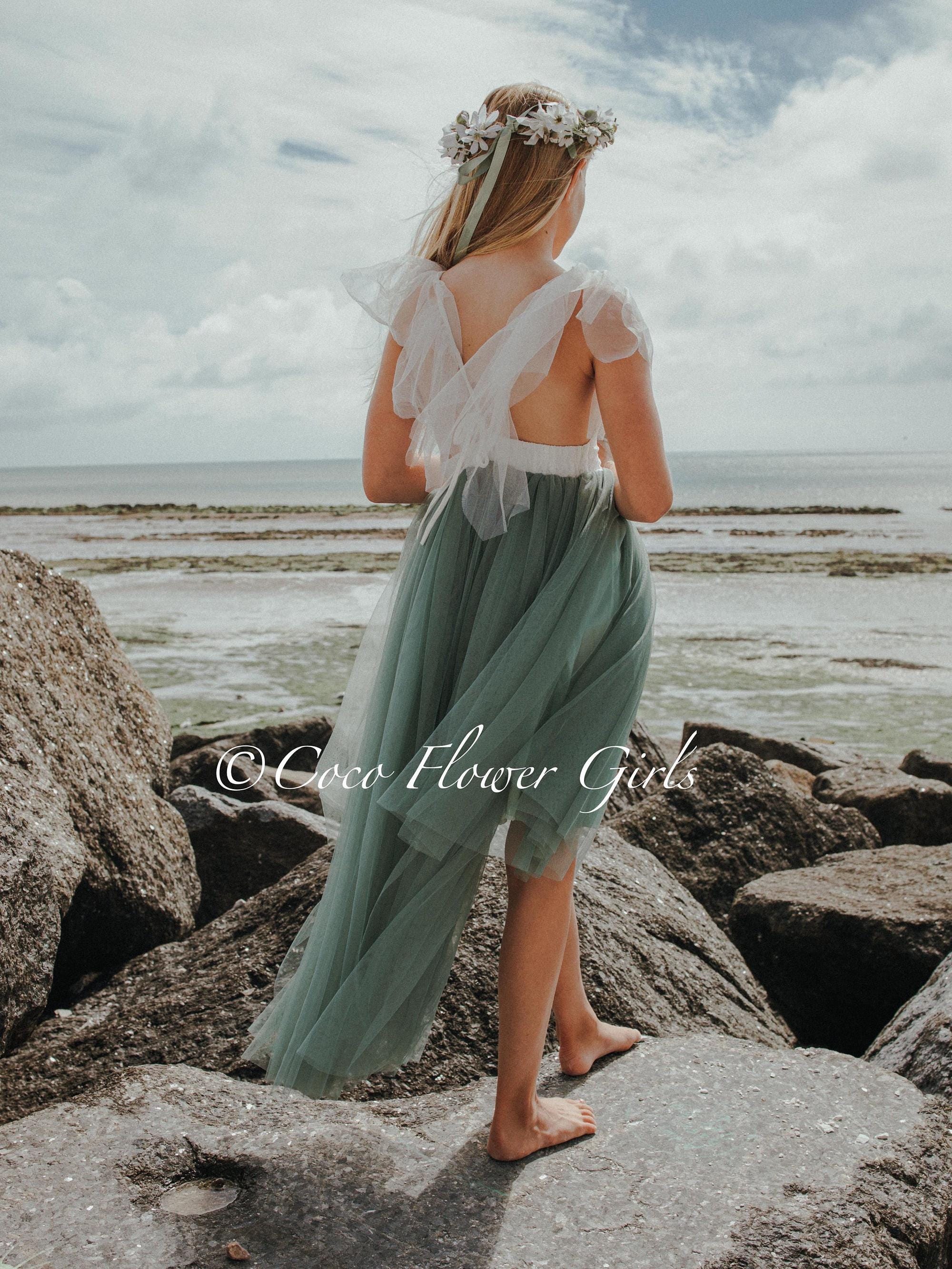 sage green butterfly dress Ball Gown Sage Green Tulle Quinceanera Dress With Butterflies Sage Green / 10