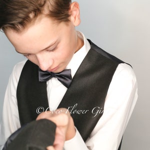 Boys Premium Poly Cotton Giza Cotton Waistcoat - Slate Grey - Quality Page Boy Ring Bearer Suit Wedding Kids Occasion Wear