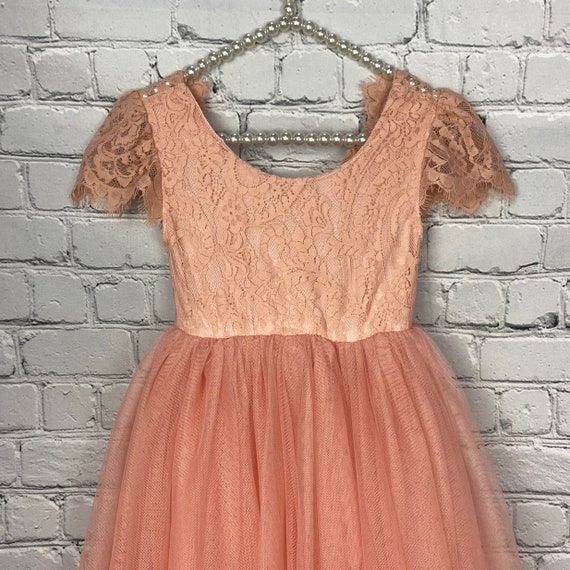 knee length dresses for ladies Astrid Supima Cotton Salmon Pink Dress