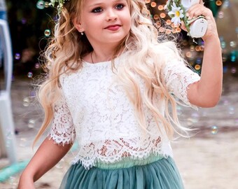 Jupe En Dentelle DIDI Vert Clair Pétrole - Taille XS | Occasion Très Bon état | Style Minijupe