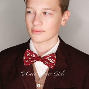 Boys Tweed Giza Cotton Premium Burgundy 3 Piece Suit - Herringbone Waistcoat Quality Page Boy Ring Bearer Suit Wedding Kids Occasion Wear