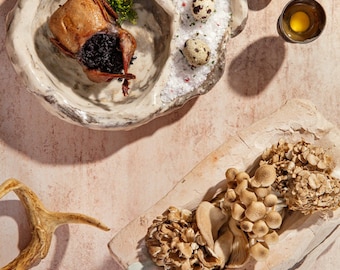 Brutal Beige Vinyl Backdrop for Product Photography, Food Styling & Content