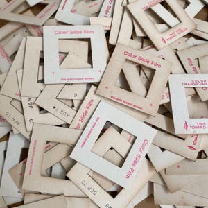 Vintage Empty Cardboard Slide Frames Craft Supply Scrapbooking Junk Journal Distressed Aged
