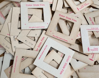 Vintage Empty Cardboard Slide Frames Craft Supply Scrapbooking Junk Journal Distressed Aged
