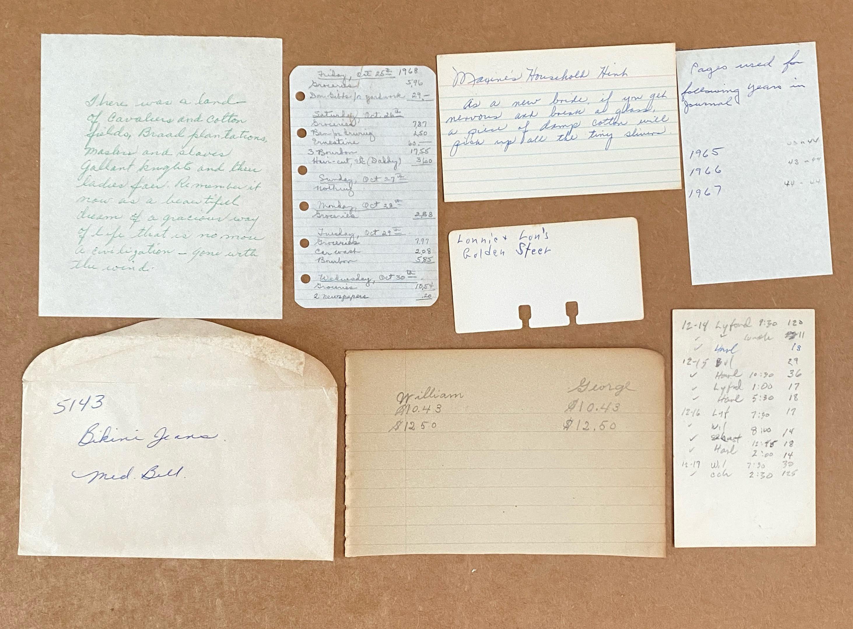 Handwritte Notes Paper 15 Vintage Handwritten Notes Papers for Junk Journals Scrapbooking ...