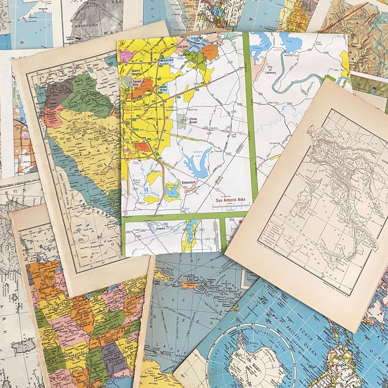Decoupage World Map - Etsy