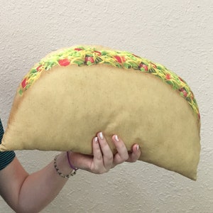 Taco Shaped Novelty Mexican Food Pillow Stuffed Taco Gift