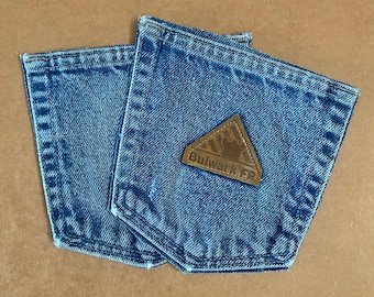 Salvaged Denim Blue Jeans Mens Pant Back Pockets