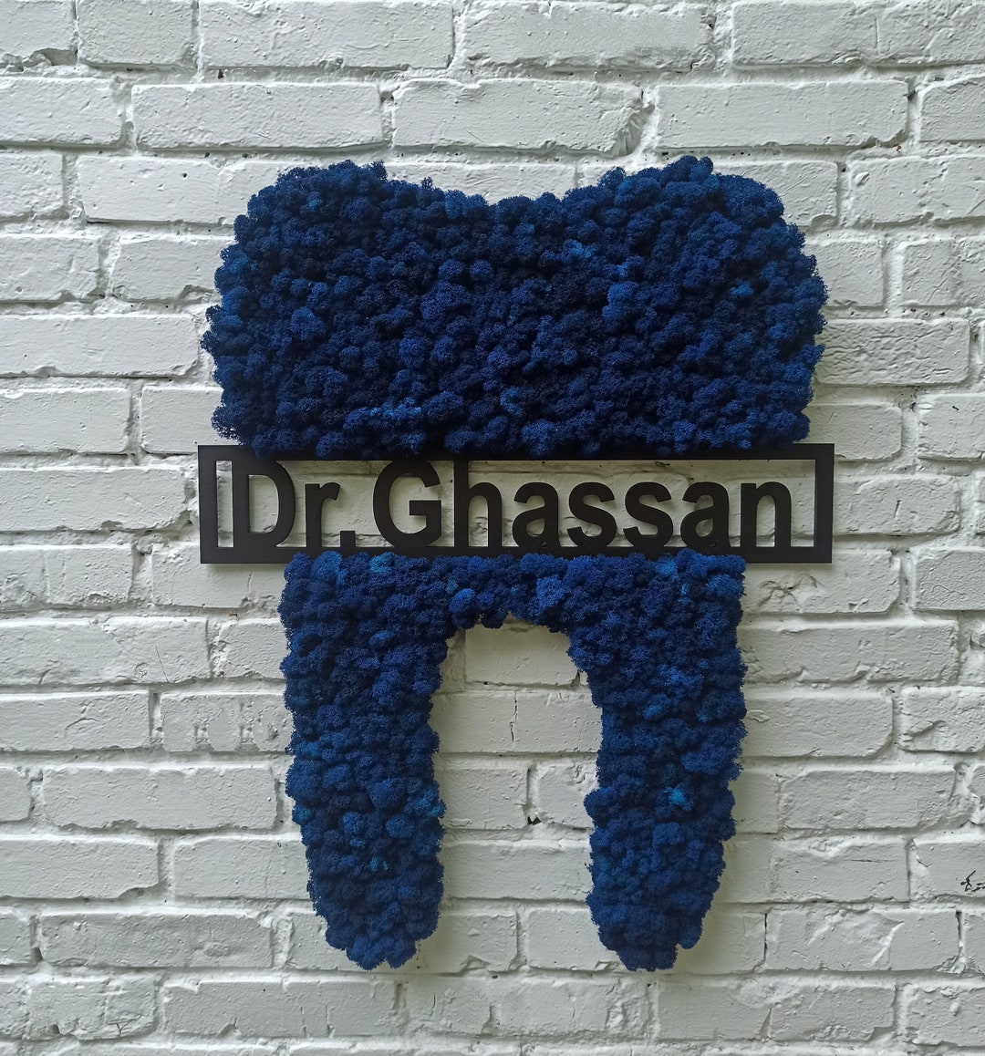 Custom Dentist Office Wall Decor Wall Moss Tooth Dentist Etsy