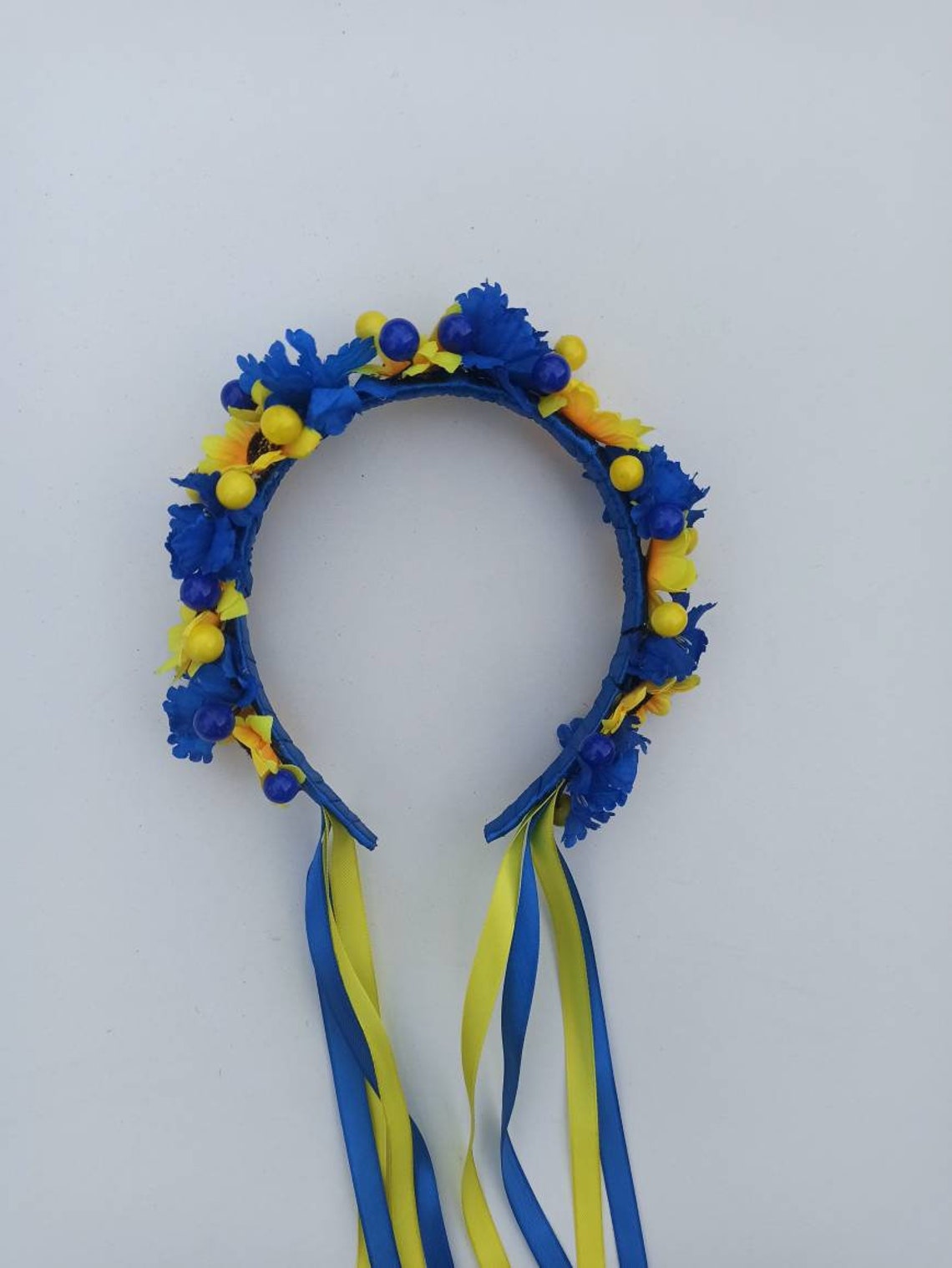 Ukrainian Double Cornflower and Sunflowers With Yellow and Etsy