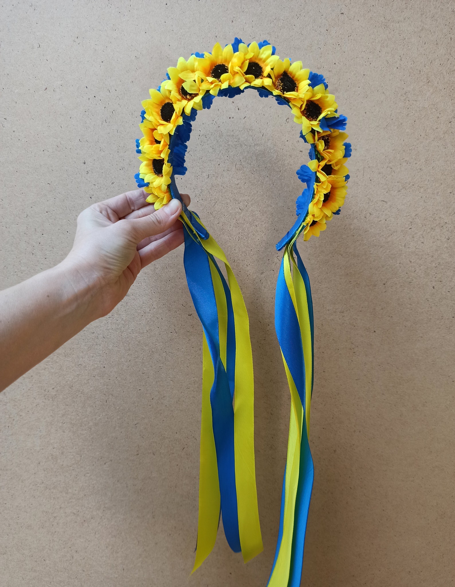Ukrainian Double Cornflower and Sunflowers With Yellow and Etsy