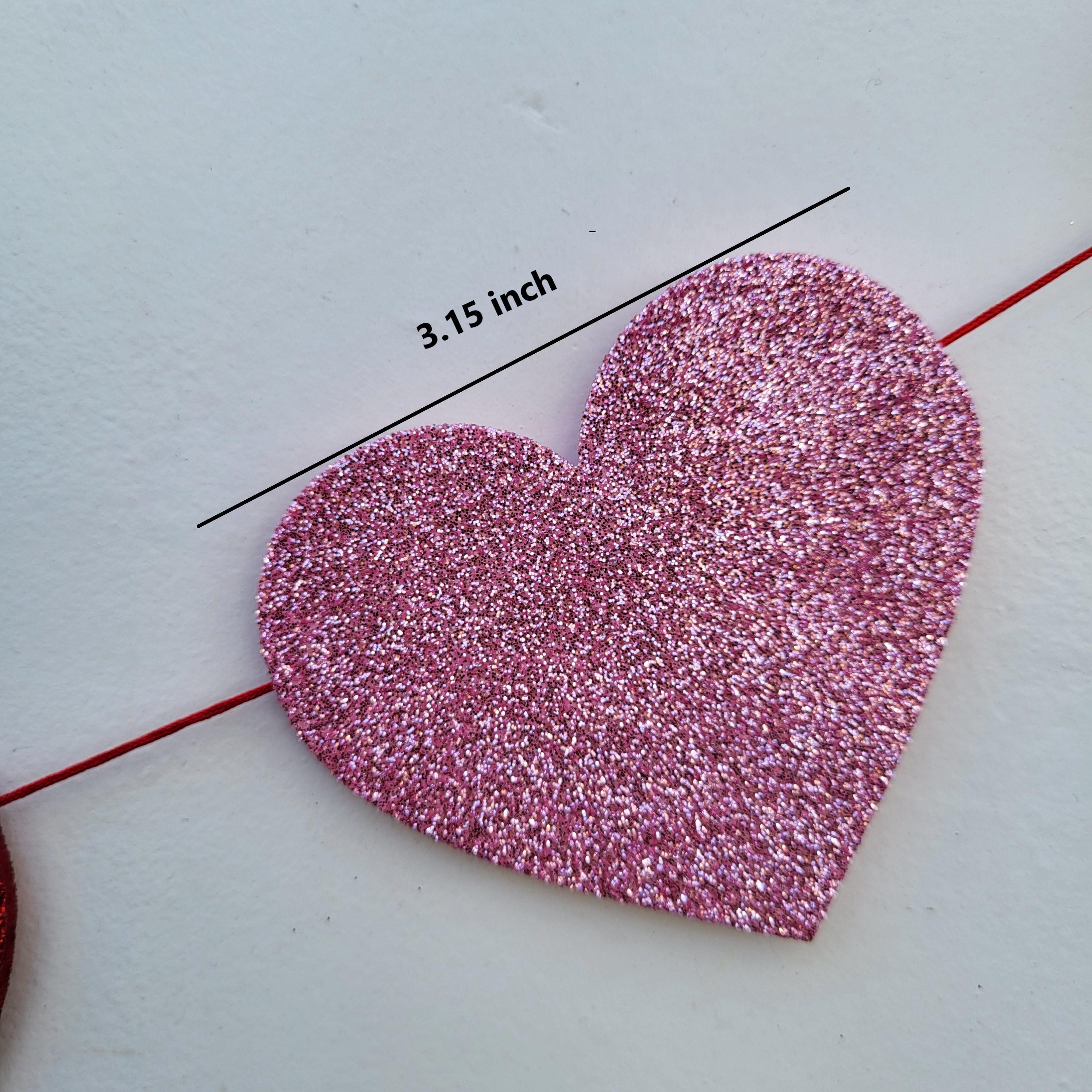 Guirlande Coeurs Rouges Saint-Valentin - 6 Guirlandes De 1,5m - Décoration Murale Ou Suspendue - Pour Anniversaire, Mariage