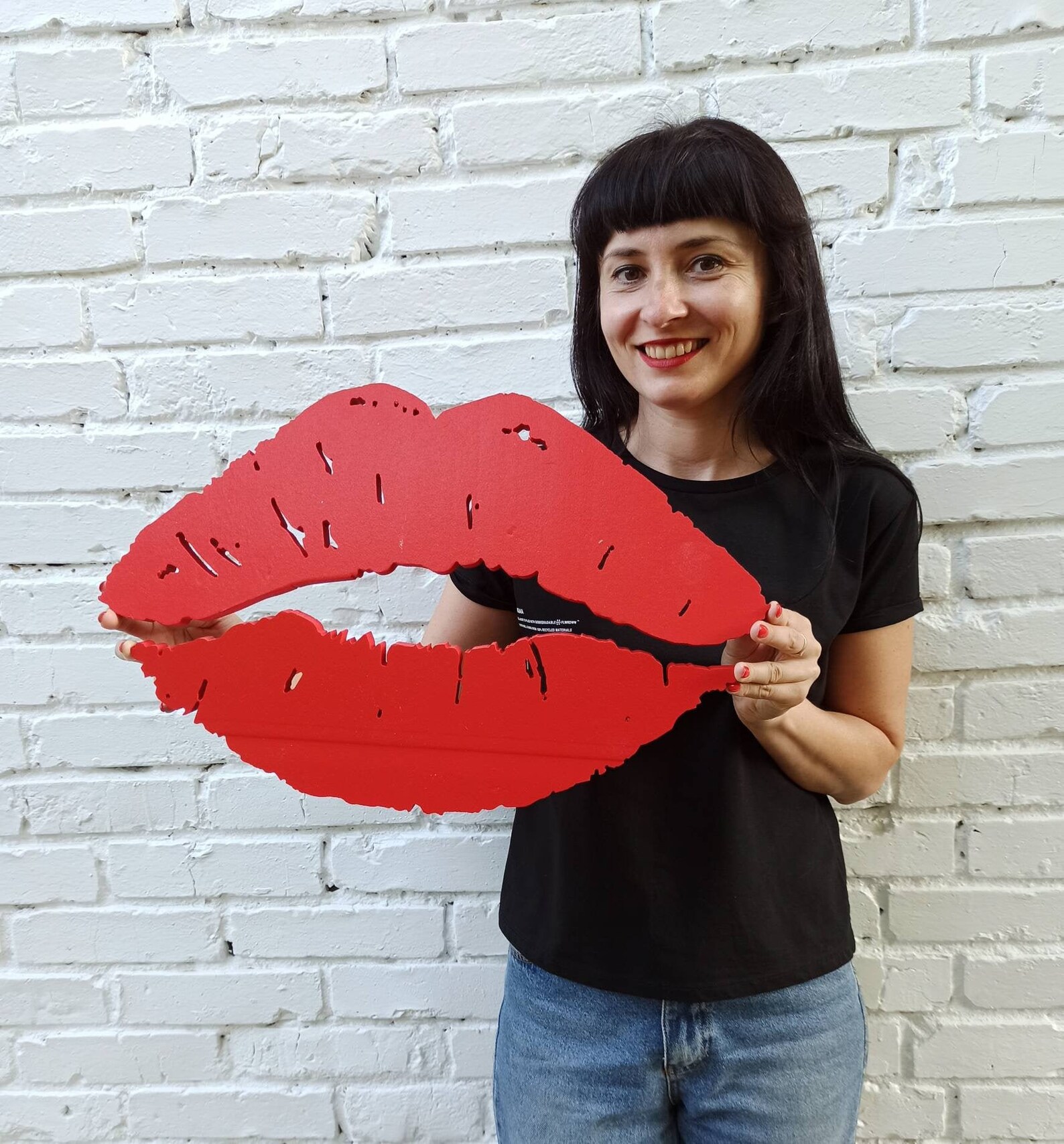 Red lips wall art Wall hanging Lip wall decor Beauty studio Etsy