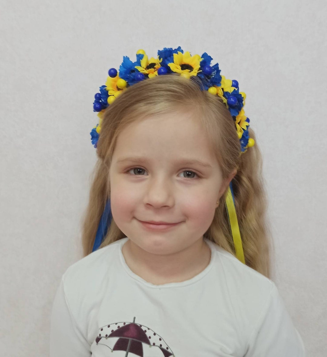 Ukrainian Double Cornflower and Sunflowers With Yellow and Etsy