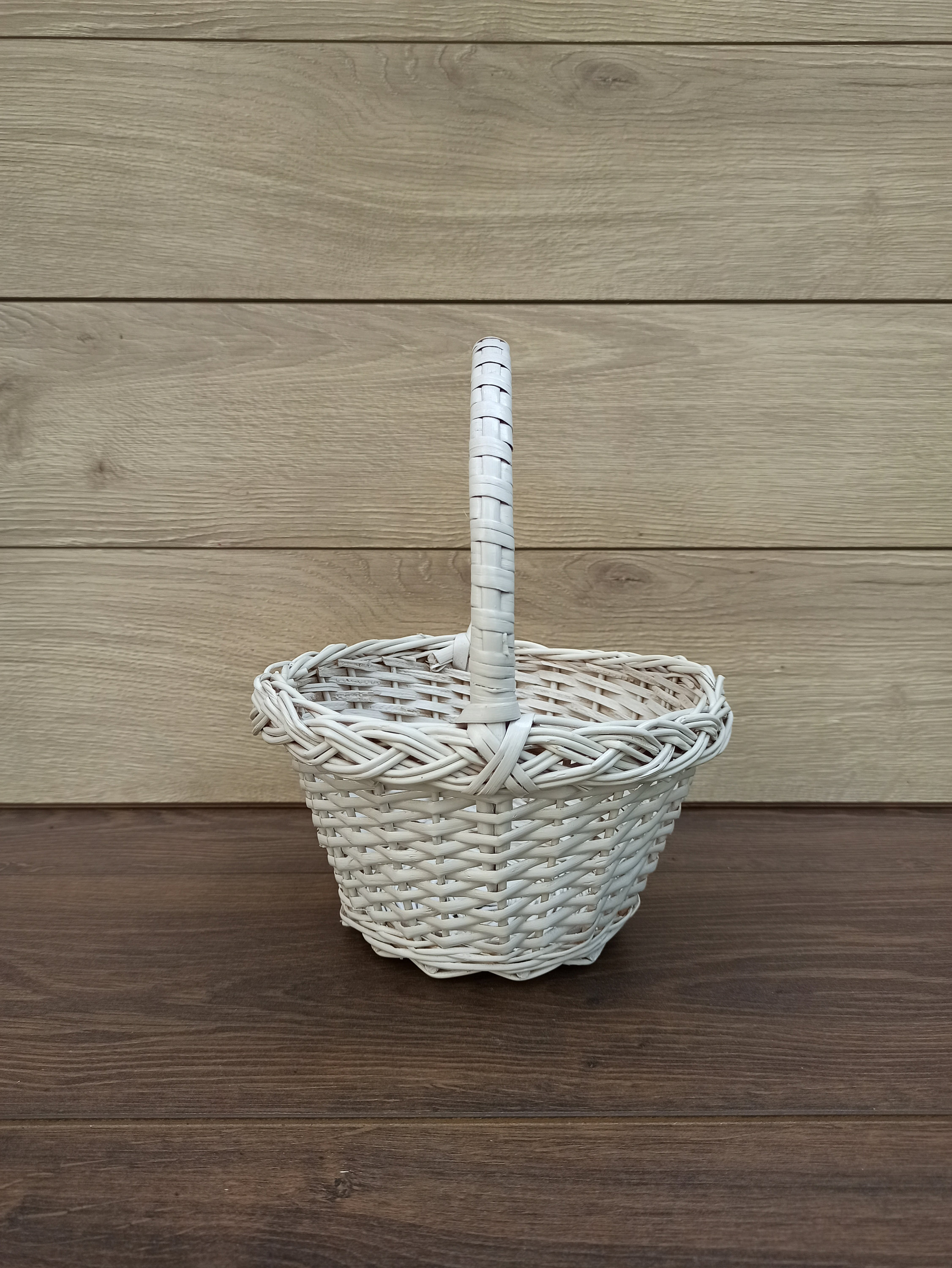 White Wicker Basket Wedding Basket White Twig Basketwedding Etsy