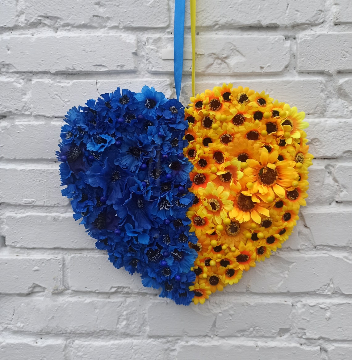 Ukraine Flag Ukrainian Double Cornflower and Sunflowers Etsy