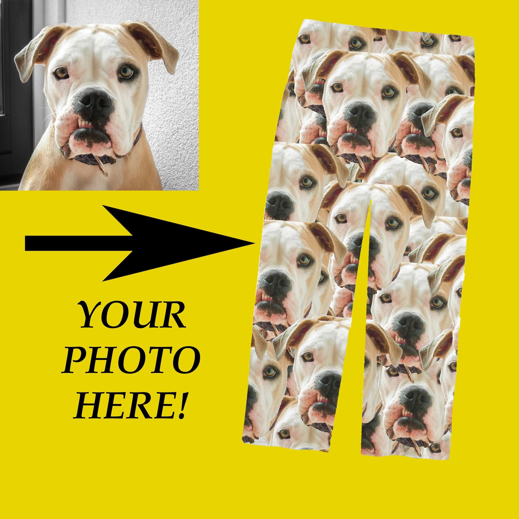 personalised dog print pyjamas