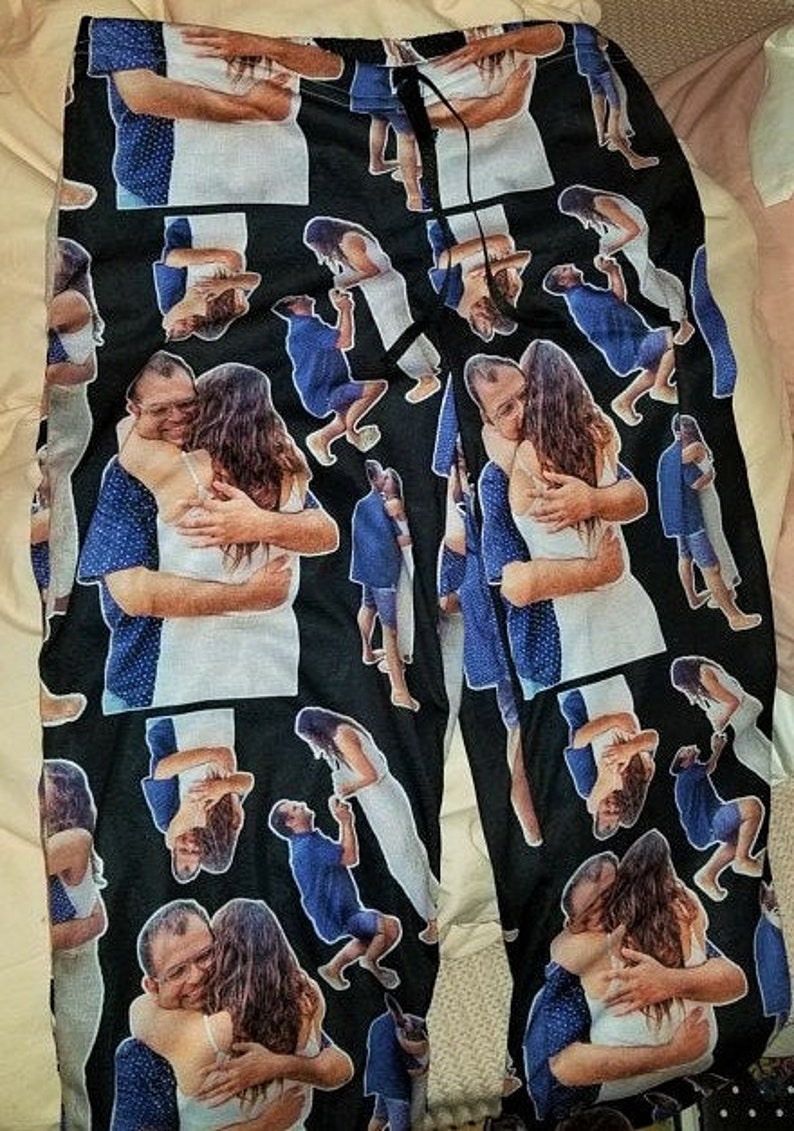 Custom Photo Pajama Pants Personalized Face Photo Pajamas Etsy