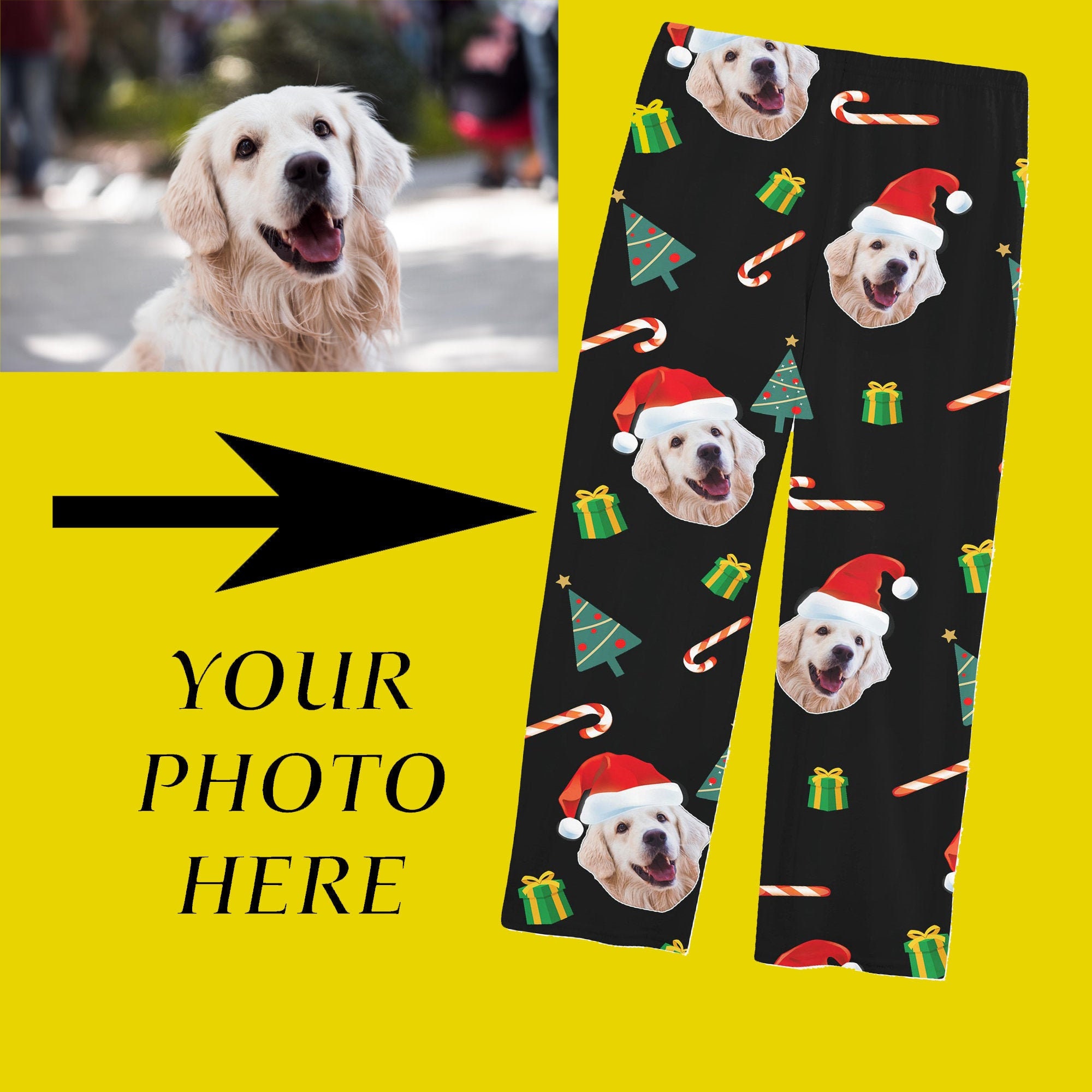 Personalized Dog Photo Christmas Pajama 