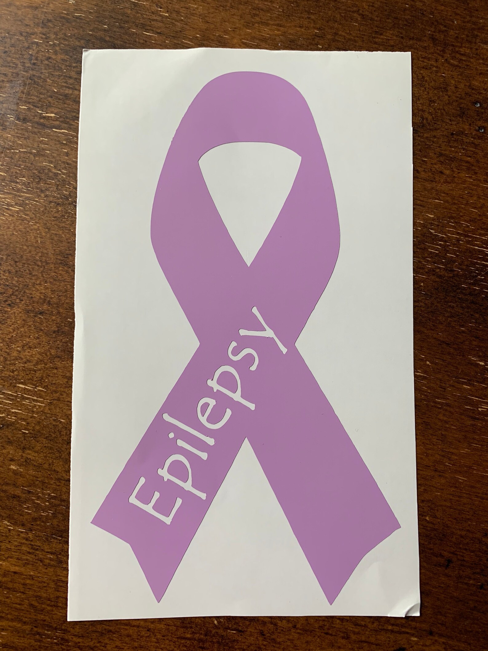 Epilepsy Awareness Ribbon Car Sticker Dark or Light Purple Etsy