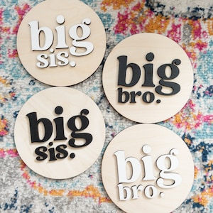 Big Brother Announcement, Big Sis Announcement, Pregnancy Announcement Sign, Pregnancy Engraved Announcement, big Bro/Sis Rounds