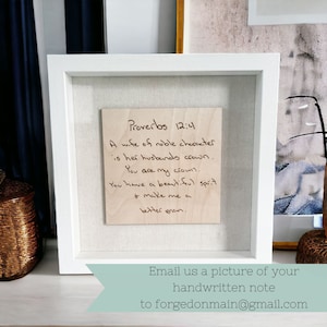 Personalized Handwriting Sign | Custom Handwriting Gift | Handwritten Keepsake | Memorial Plaque