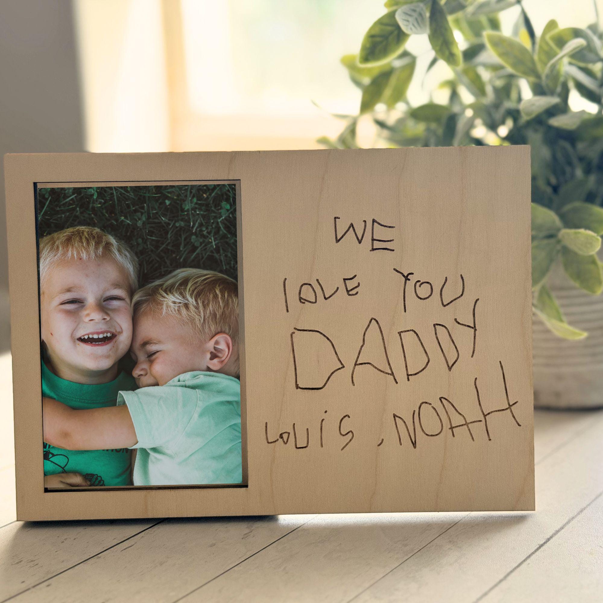 Custom Handwriting Photo Frame Gift for Dad - Etsy