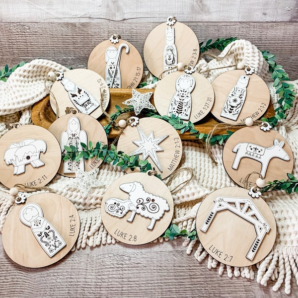 12 days of Christmas nativity countdown | story of Jesus ornaments | Christmas advent | true meaning of Christmas ornaments