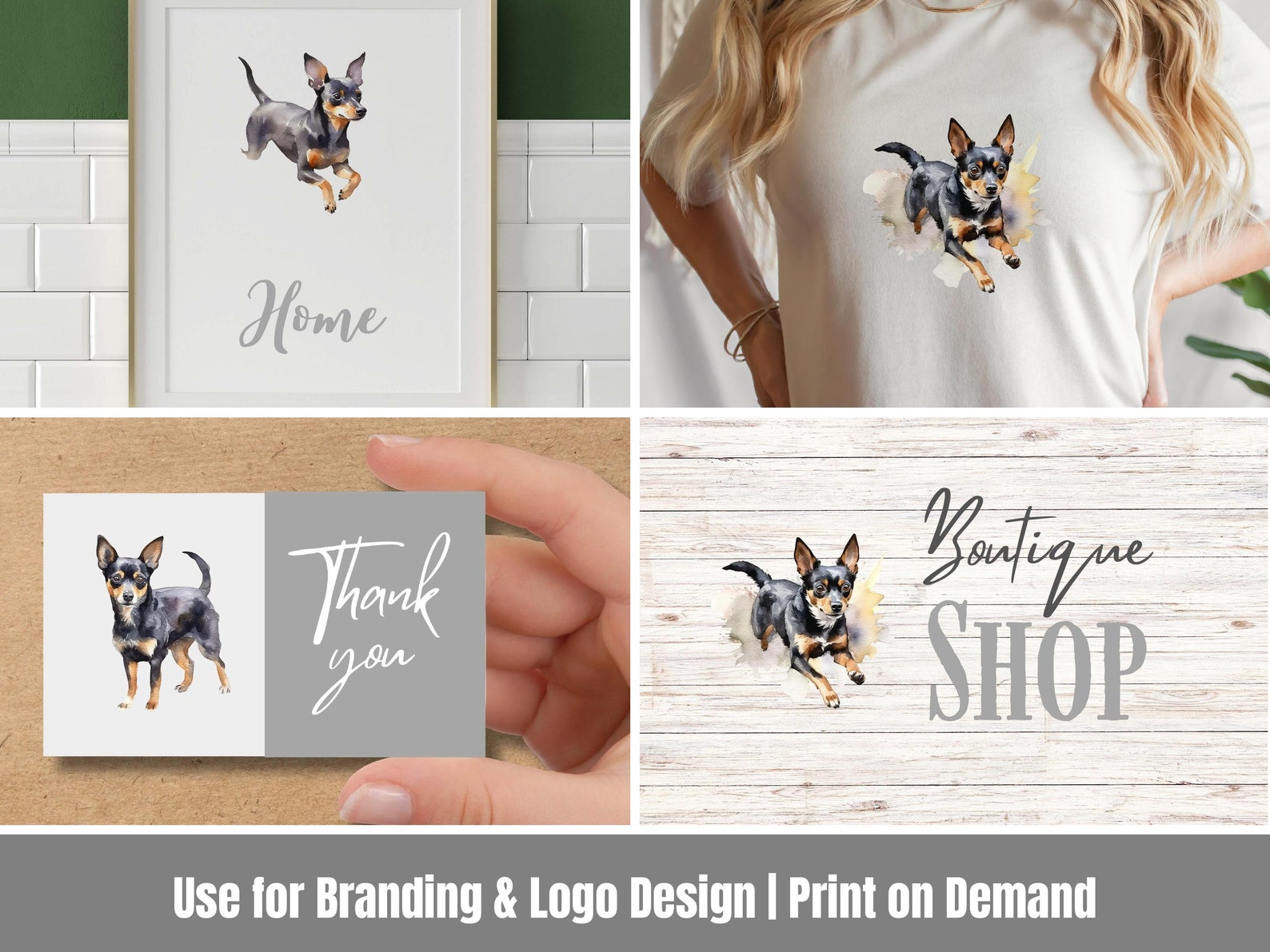 Miniature Pinscher Clipart Set Mini Pin Zwergpinscher Digital ...