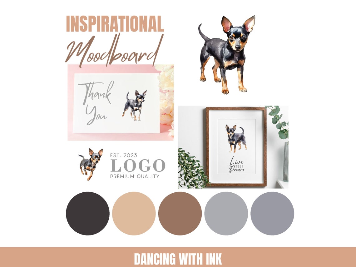 Miniature Pinscher Clipart Set Mini Pin Zwergpinscher Digital ...