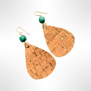 Cork and gold teardrops