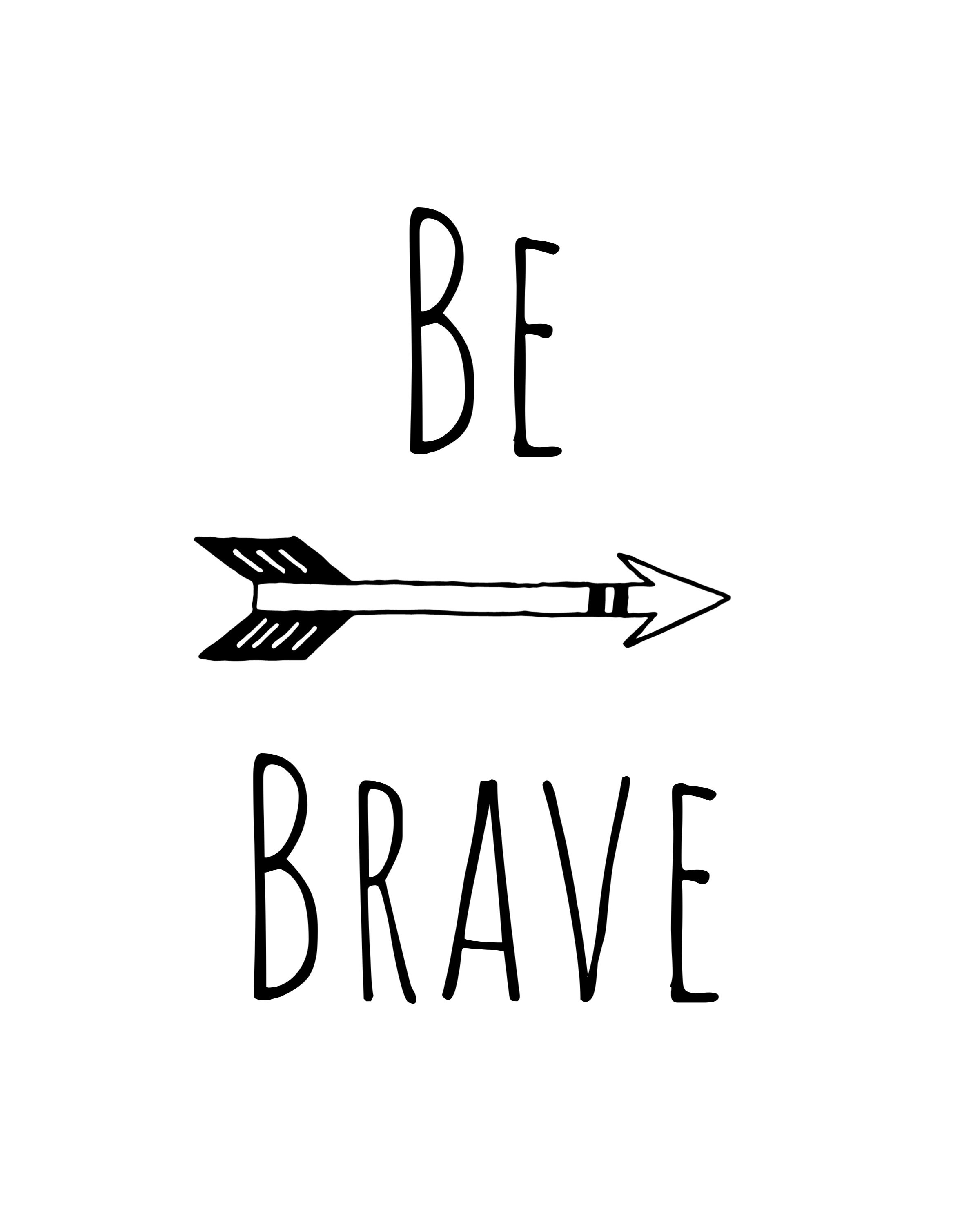 Be Brave Printable Nursery Prints Kids Room Decor Wall Art | Etsy